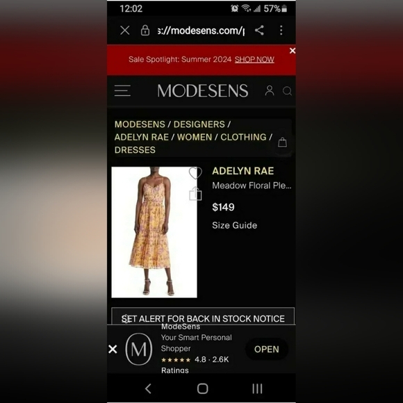 New Adelyn Rae Dress XL Cottagecore Tiered Floral Butter Yellow Smocked - Picture 5 of 13